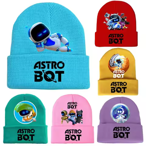 AstroBots 针织帽子儿童游戏动漫帽子可爱男孩头骨无檐小便帽儿童时尚休闲帽子婴儿装饰礼物