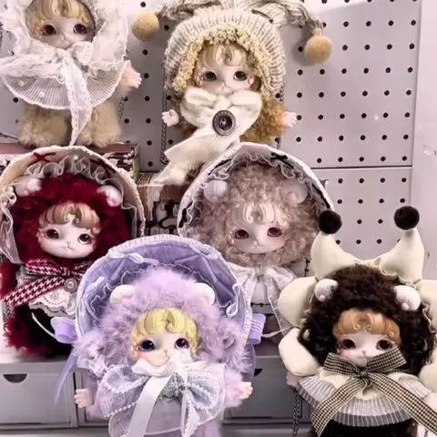 正品品云米娟蓬松甜梦盲盒可爱毛绒填充娃娃收藏时尚人物生日礼物女孩