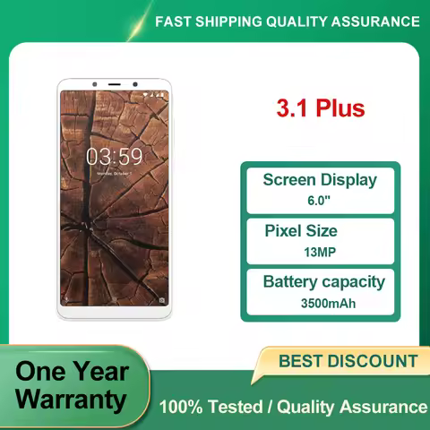 翻新无锁 3.1 Plus (2018) 双 SIM 卡原装蓝牙 13MP 6.0 英寸 3500mAh 手机 4G 状况良好