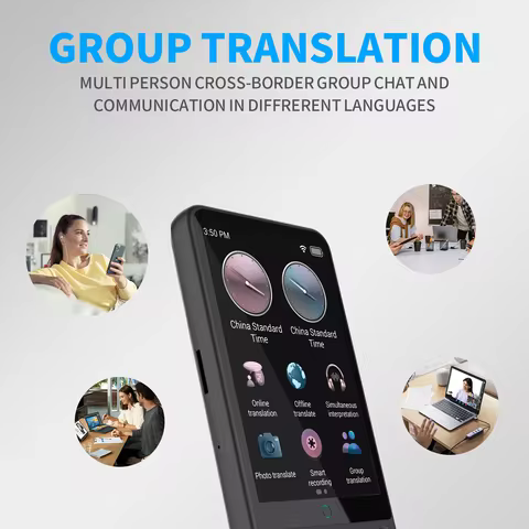语言翻译器设备 AI 翻译支持 ChatGPT 138 种语言翻译 双向实时语音翻译