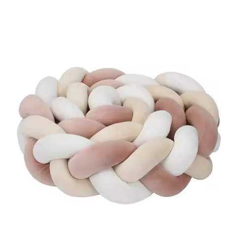 全新编织床围适用于婴儿摇篮枕头垫保护器房间装饰 Tour De Lit Bebe Tresse 4.2M