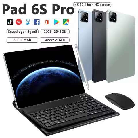 原装Pad 6S Pro平板电脑10.1英寸Android 14全球Snapdragon 8gen3 22GB+2048GB 20000mah 5G双卡WIFI高清全面屏